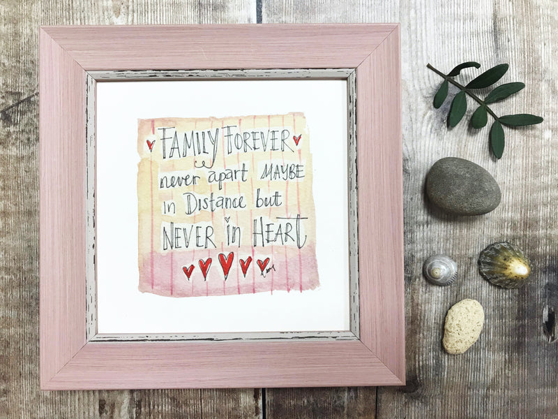 Framed Print "Family Forever" can be personalised
