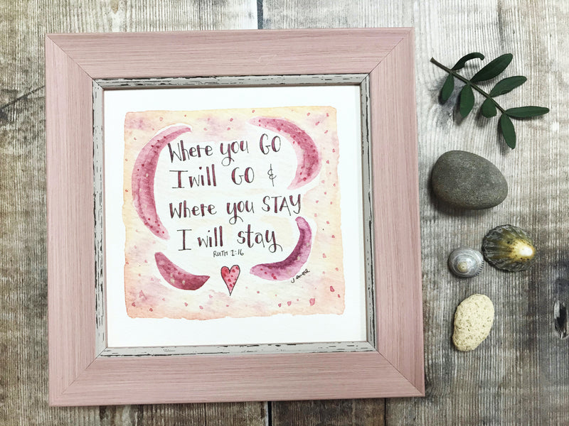 Framed Print "Where you Go" can be personalised