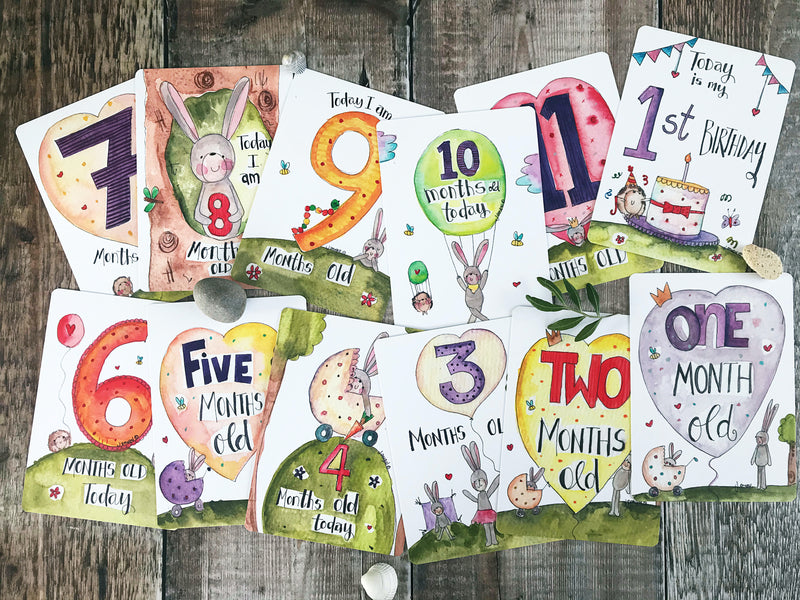 Baby Milestone Cards - Set of 31