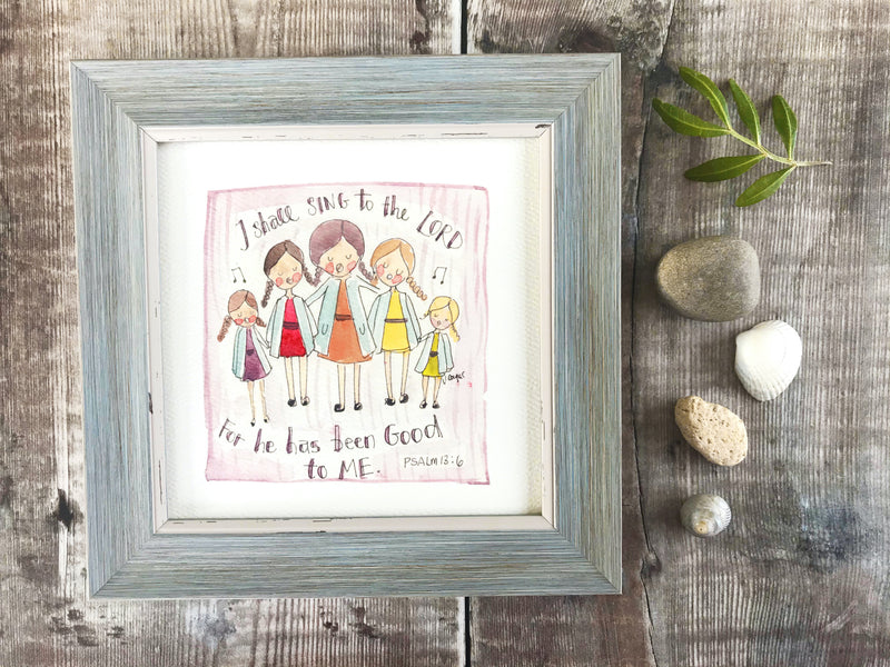 Framed Print "I Shall Sing to the Lord" can be personalised
