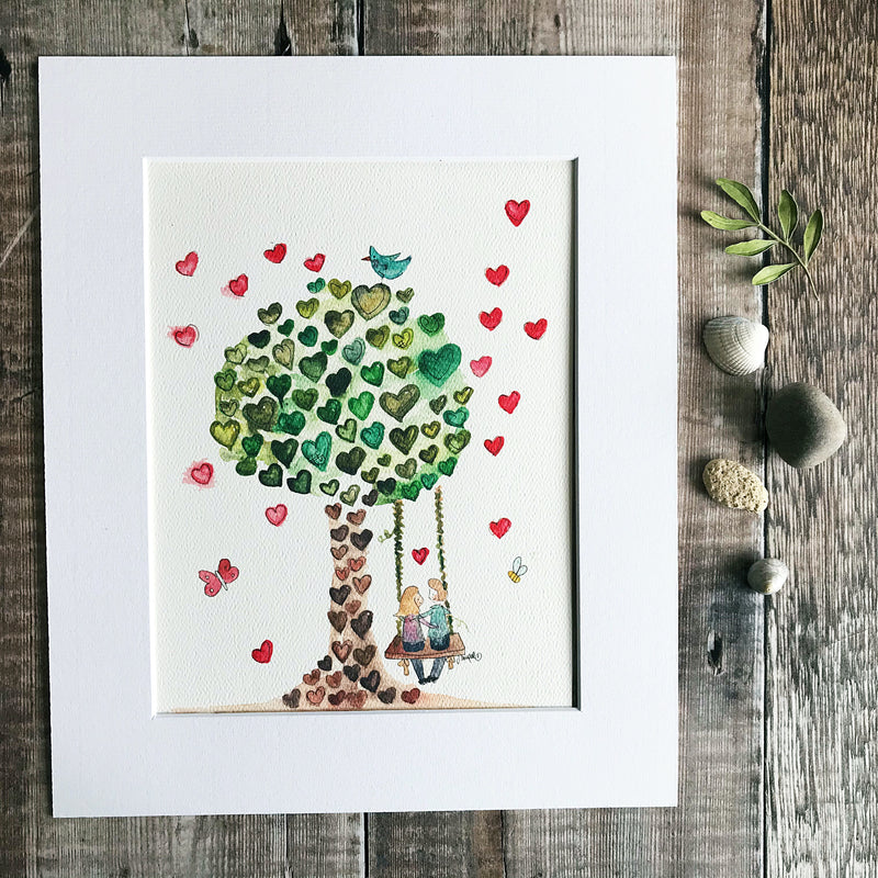 "Heart Tree" Personalised Print