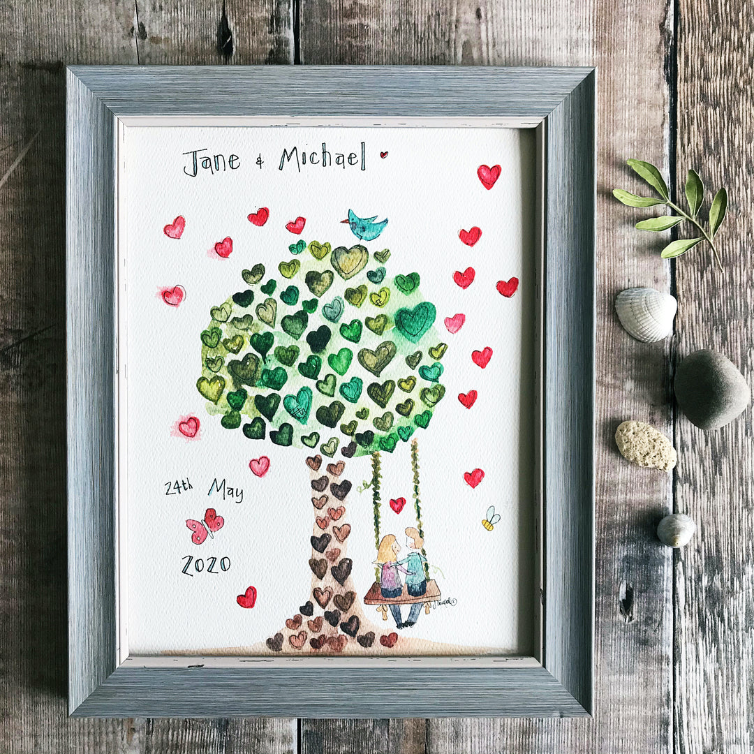 "Heart Tree" Personalised Print