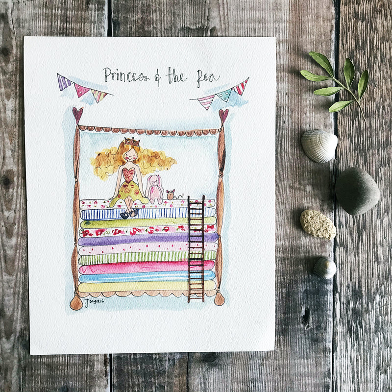 "Princess and the Pea Original" Personalised Print