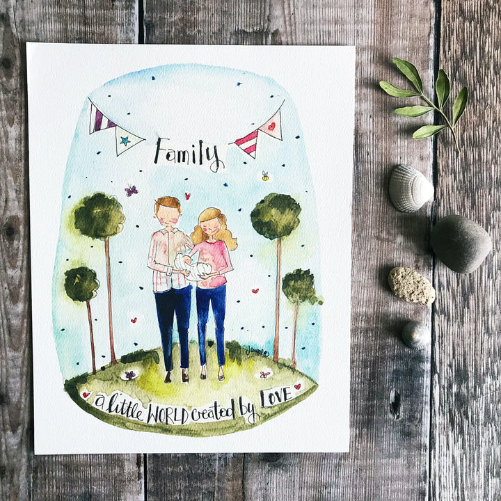 "New Family" Personalised print.
