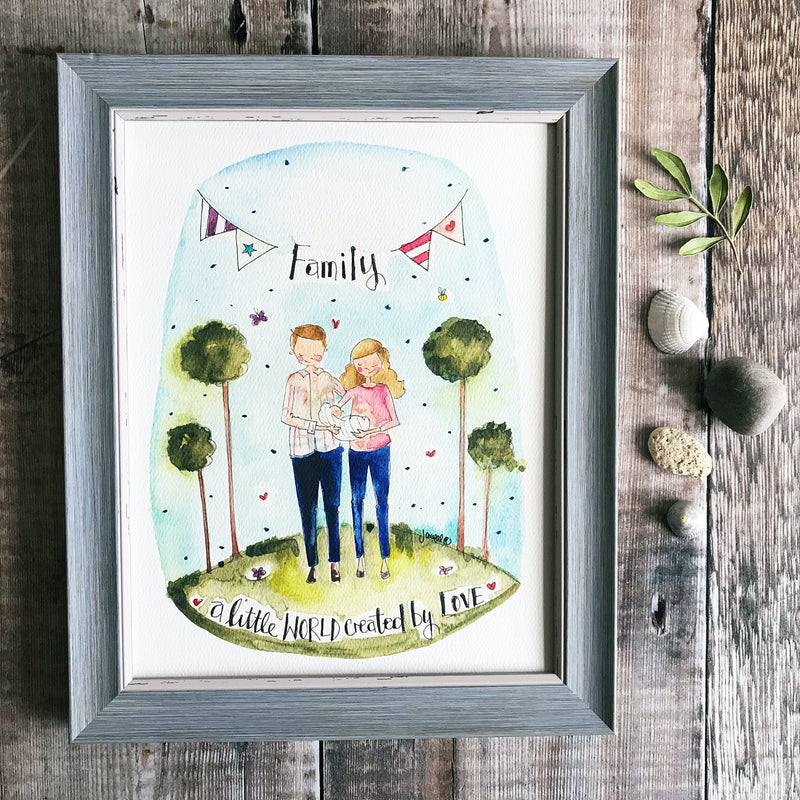 "New Family" Personalised print.