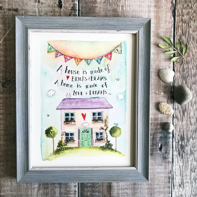 "New Home Bunting" Personalised Print