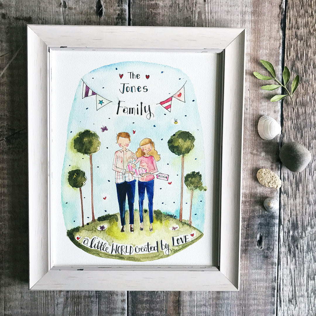 "New Family" Personalised print.