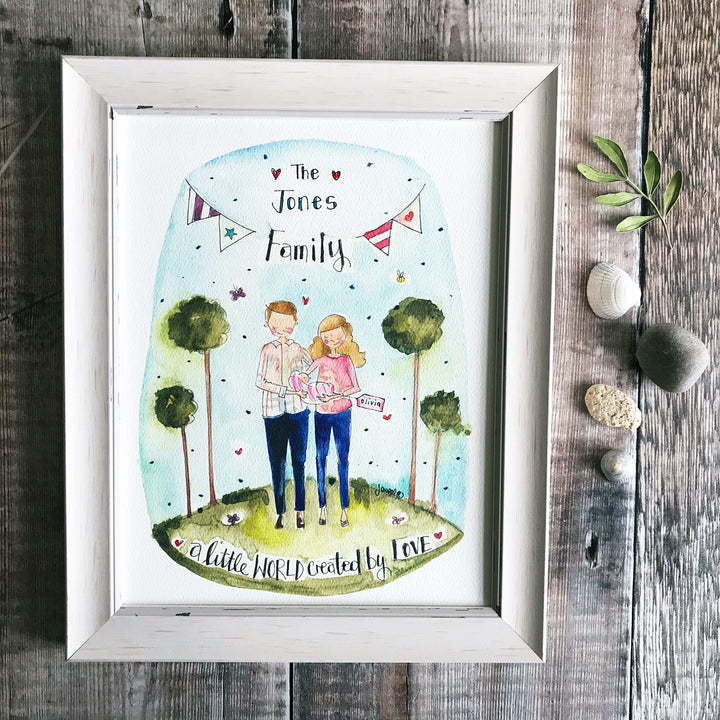 "New Family" Personalised print.