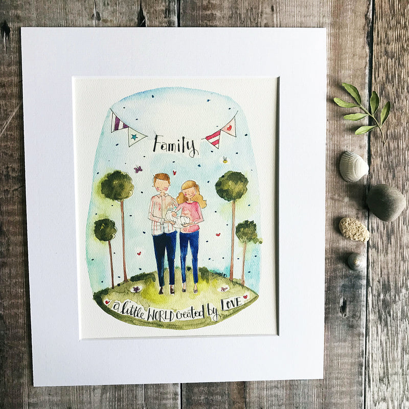 "New Family" Personalised print.
