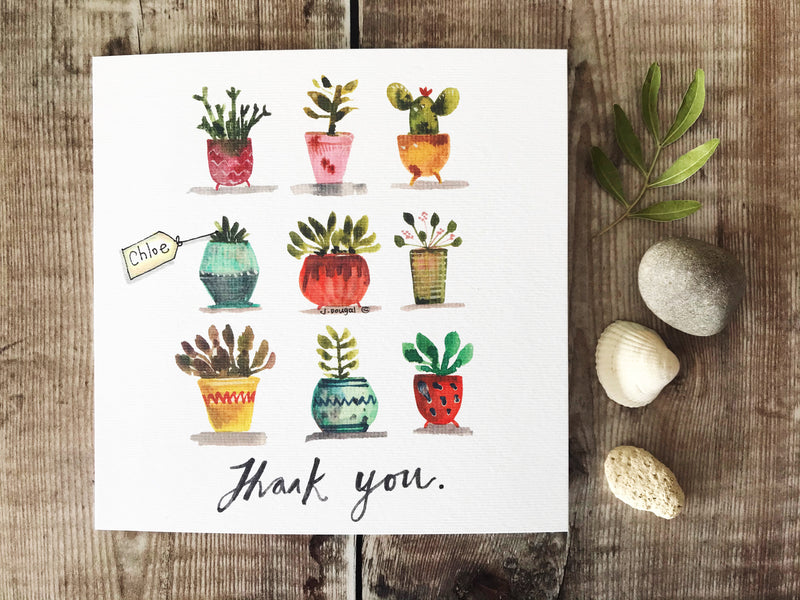 Thank you Plants Card - Personalised