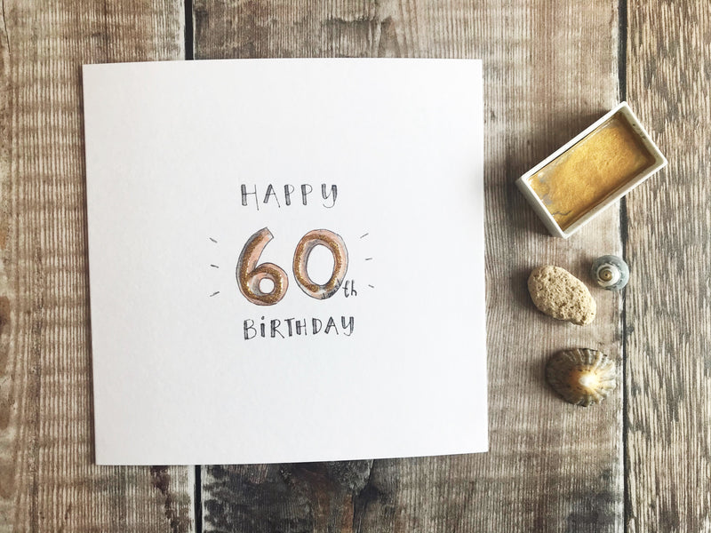 Happy 60th Birthday Card - Personalised