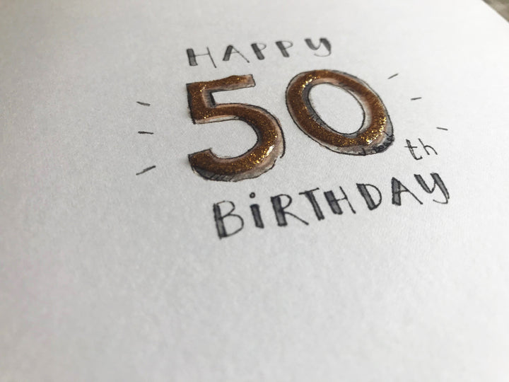 Happy 50th Birthday Card - Personalised