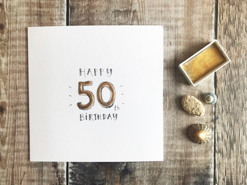 Happy 50th Birthday Card - Personalised