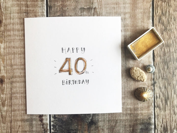 Happy 40th Birthday Card - Personalised