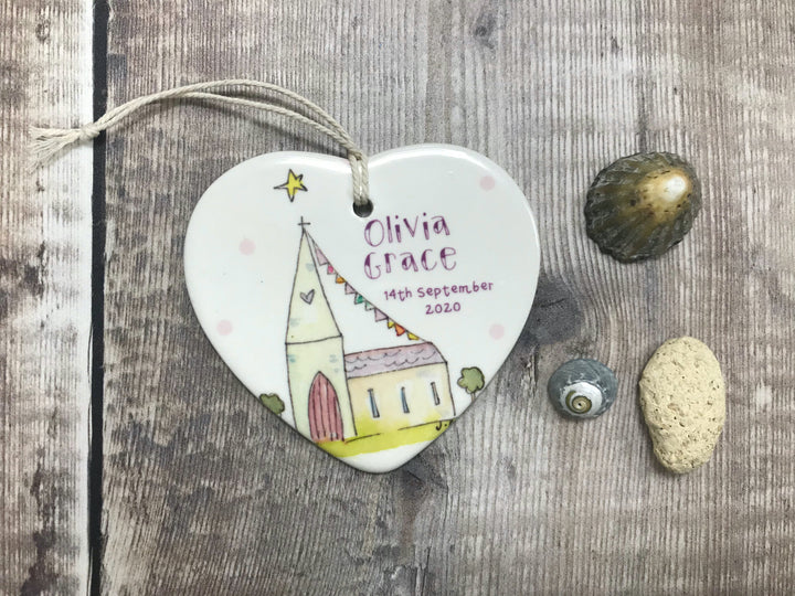 Blue or Pink Ceramic Heart
