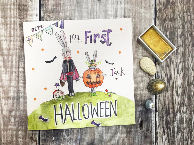 My First Halloween Personalised Card