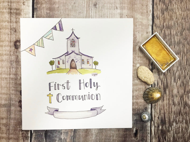 New First Holy Communion, Church Card - Personalised