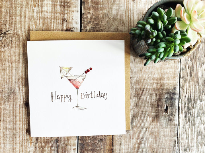 Happy Birthday Cocktail Card - Personalised