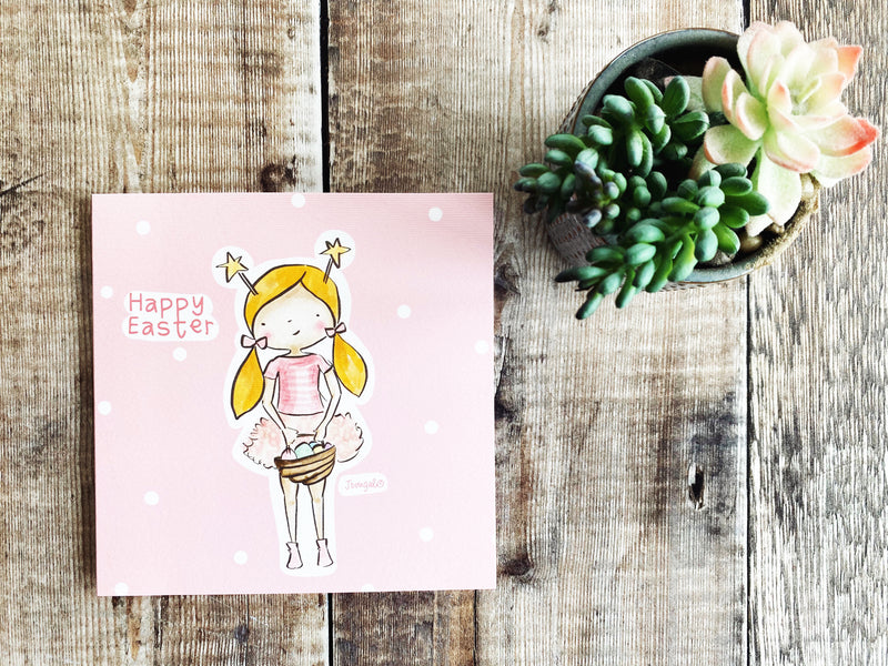 "Easter Girl" Card - Personalised
