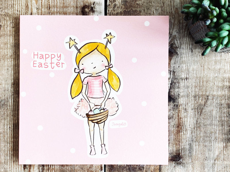 "Easter Girl" Card - Personalised
