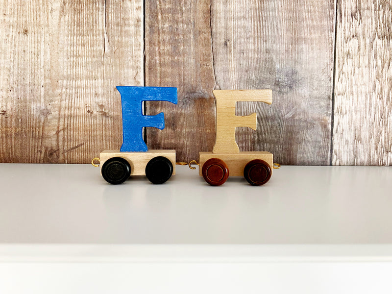 Wooden Train Letter F