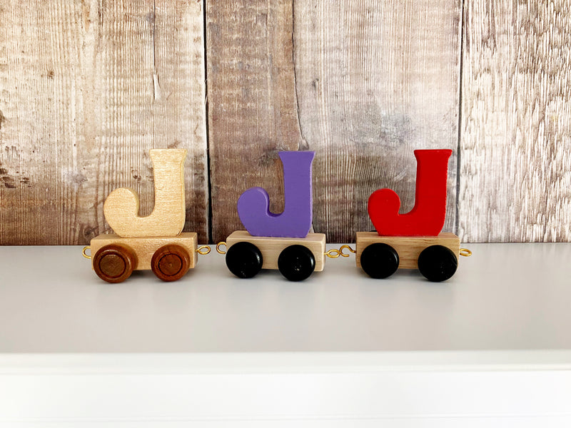 Wooden Train Letter J