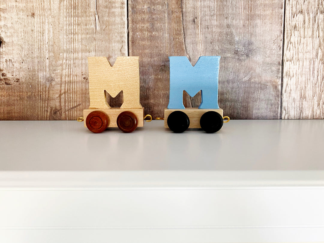 Wooden Train Letter M