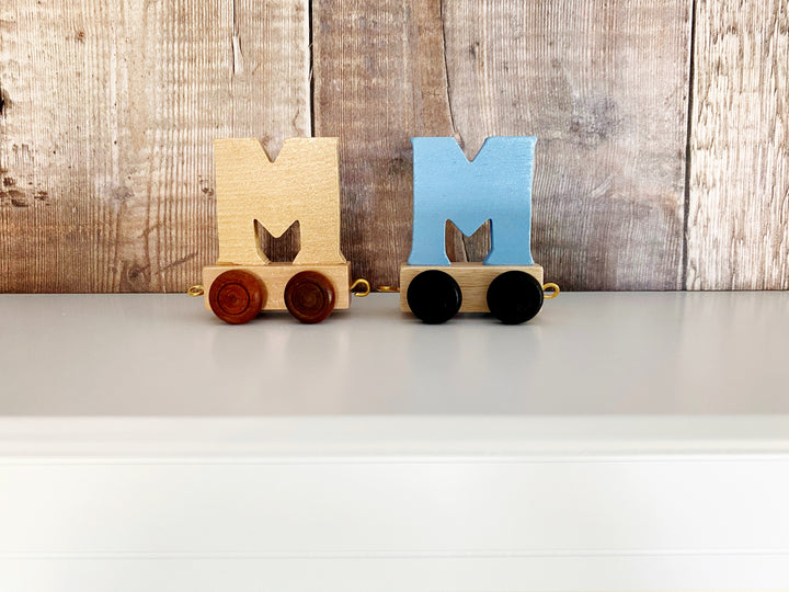 Wooden Train Letter M