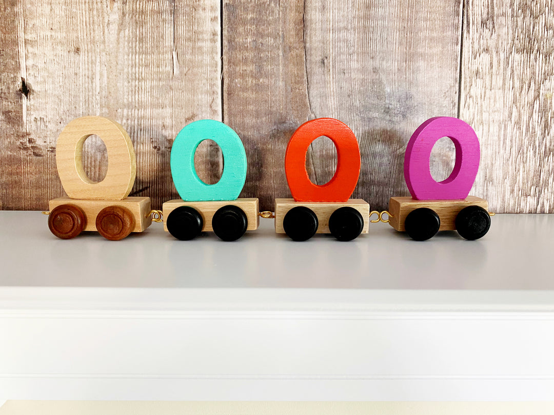 Wooden Train Letter O