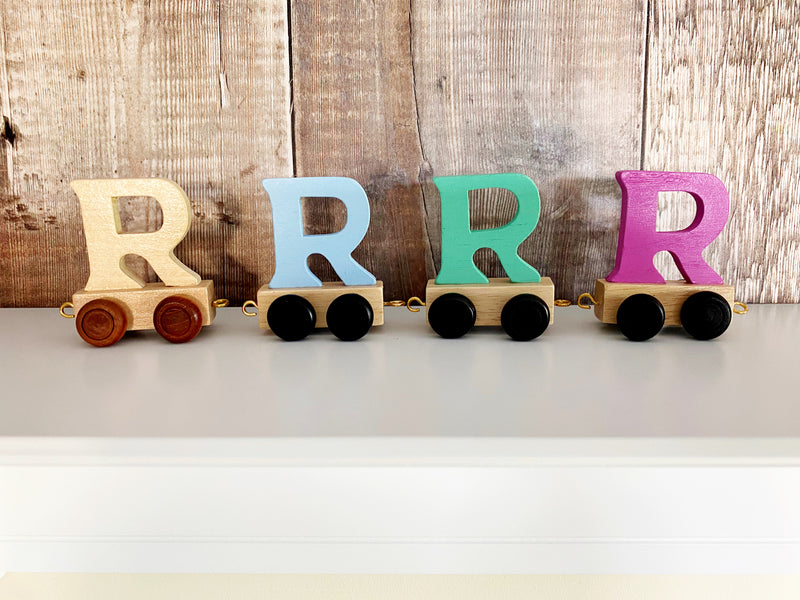 Wooden Train Letter R