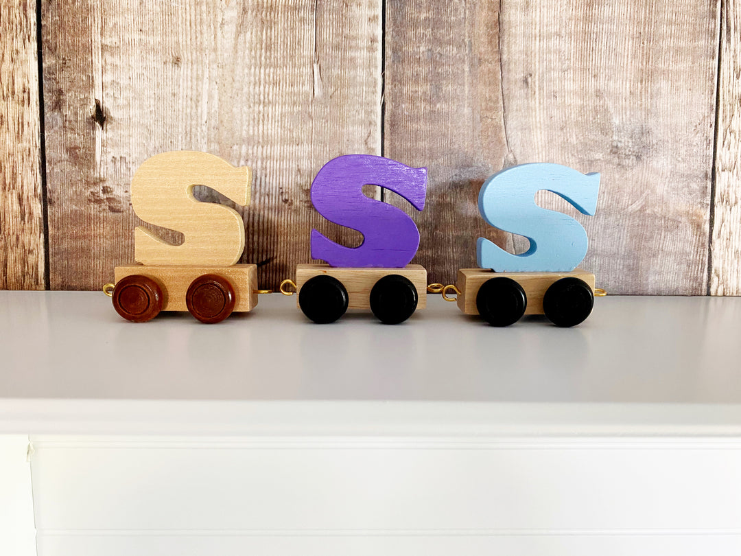 Wooden Train Letter S