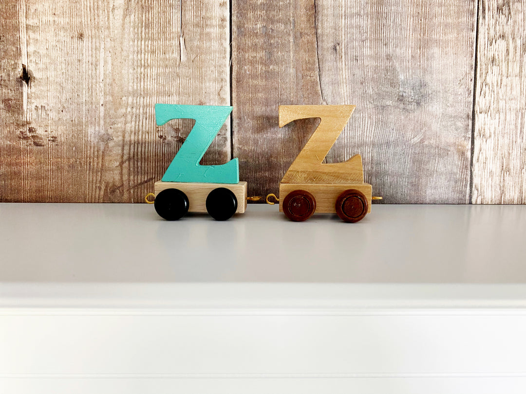 Wooden Train Letter Z