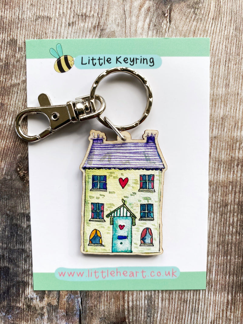 Little House Wooden Keyring