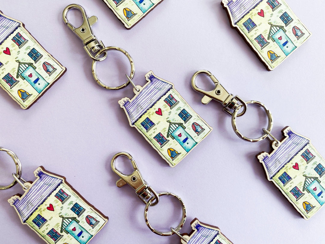 Little House Wooden Keyring