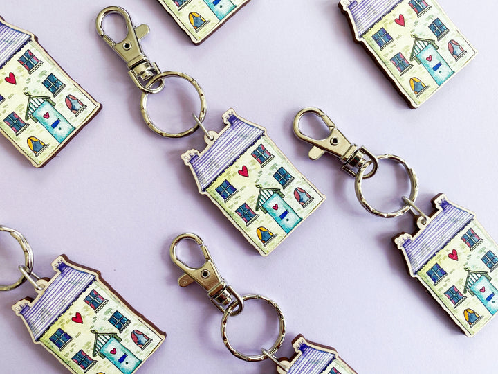 Little House Wooden Keyring
