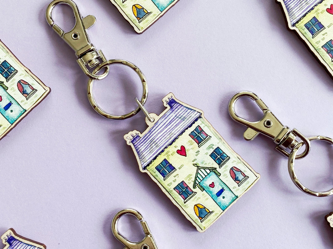 Little House Wooden Keyring