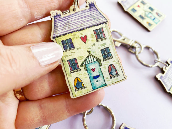 Little House Wooden Keyring