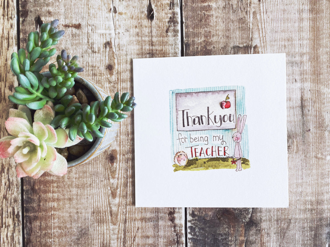 Thank You Teacher Card - Personalised