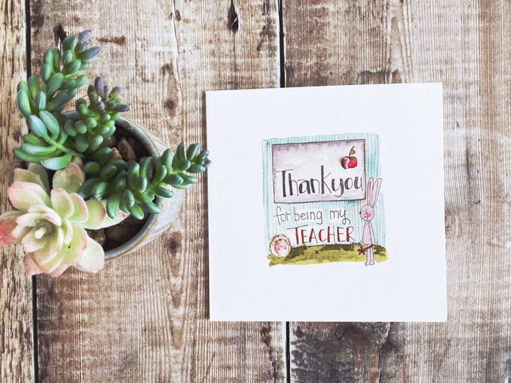 Thank You Teacher Card - Personalised