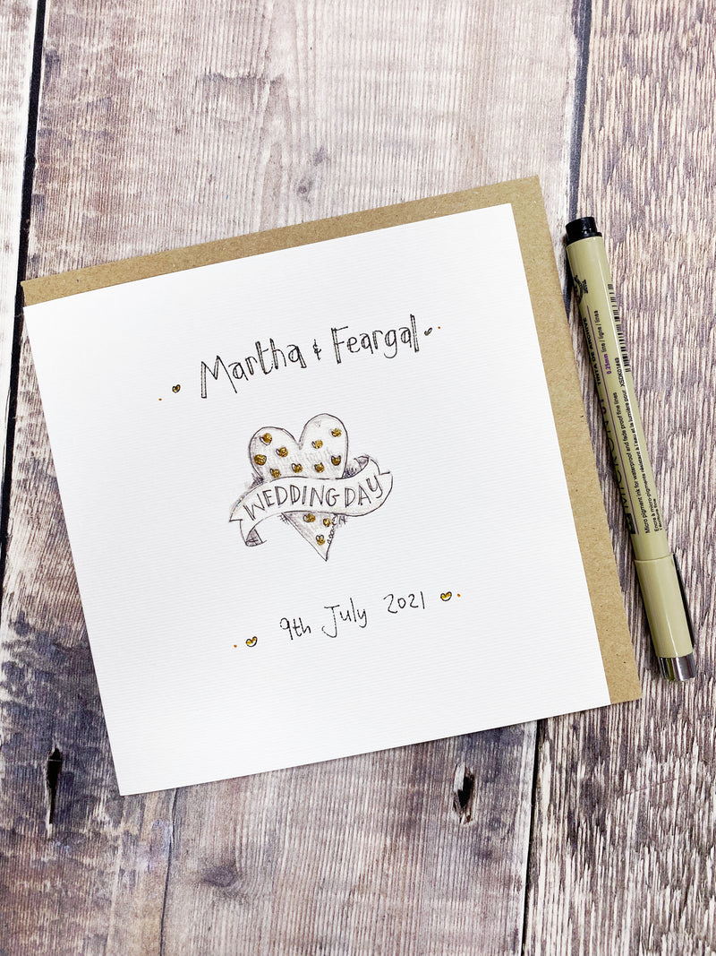 Wedding Day Card- Personalised