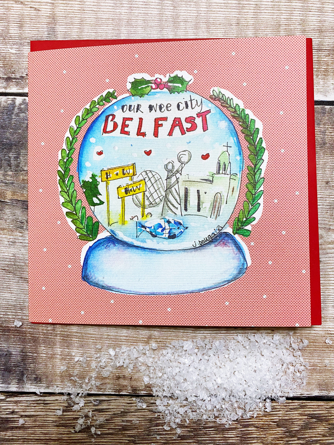 Greetings from Belfast Snowglobe- Personalised