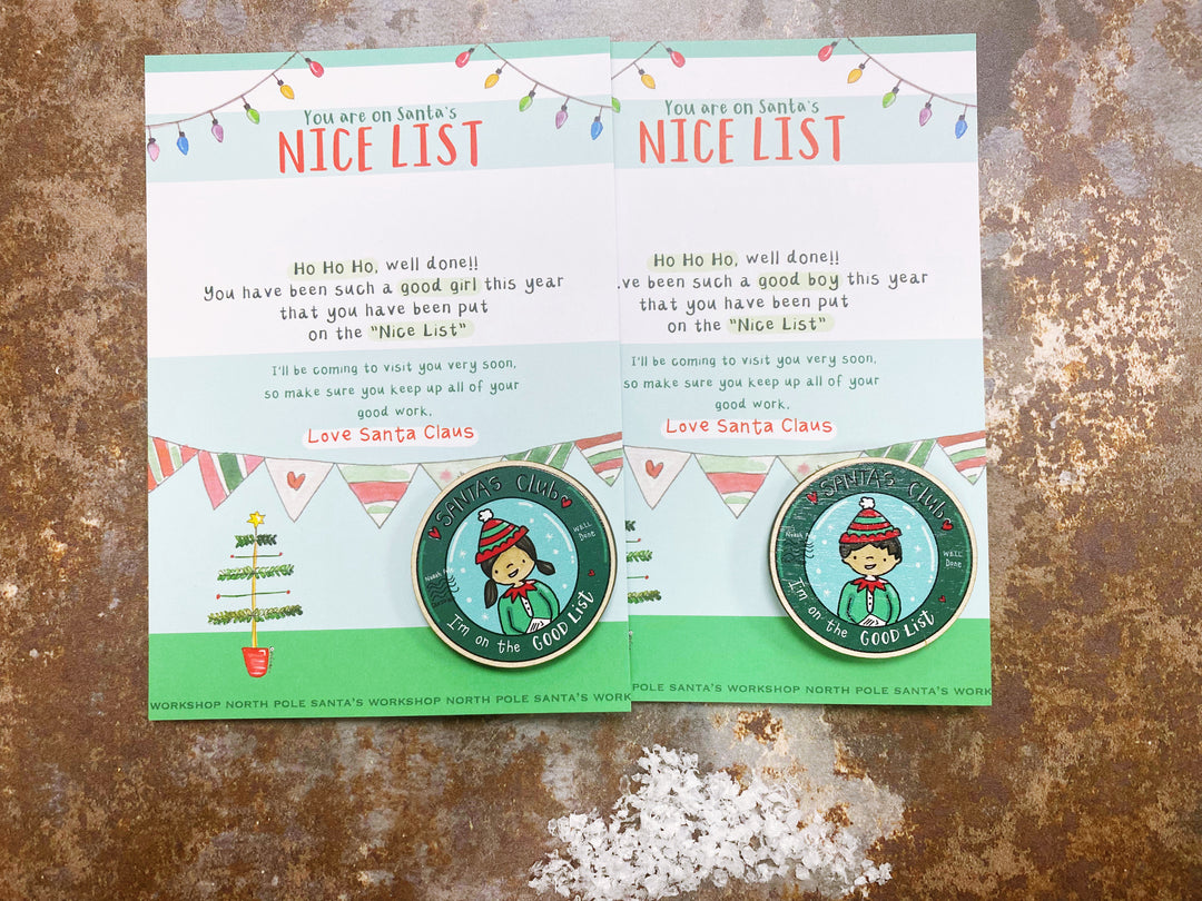 Nice List Pin Badge