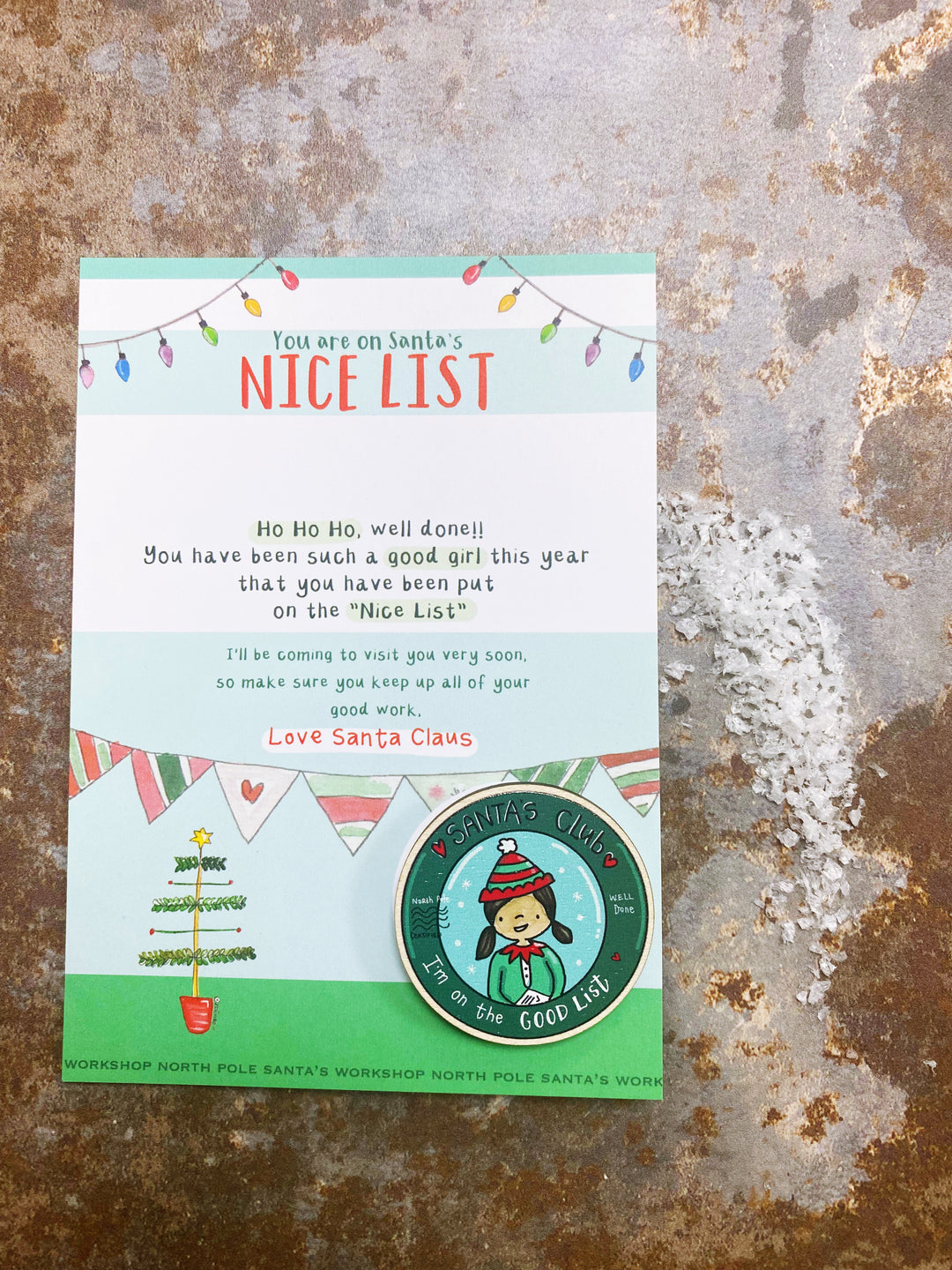 Nice List Pin Badge