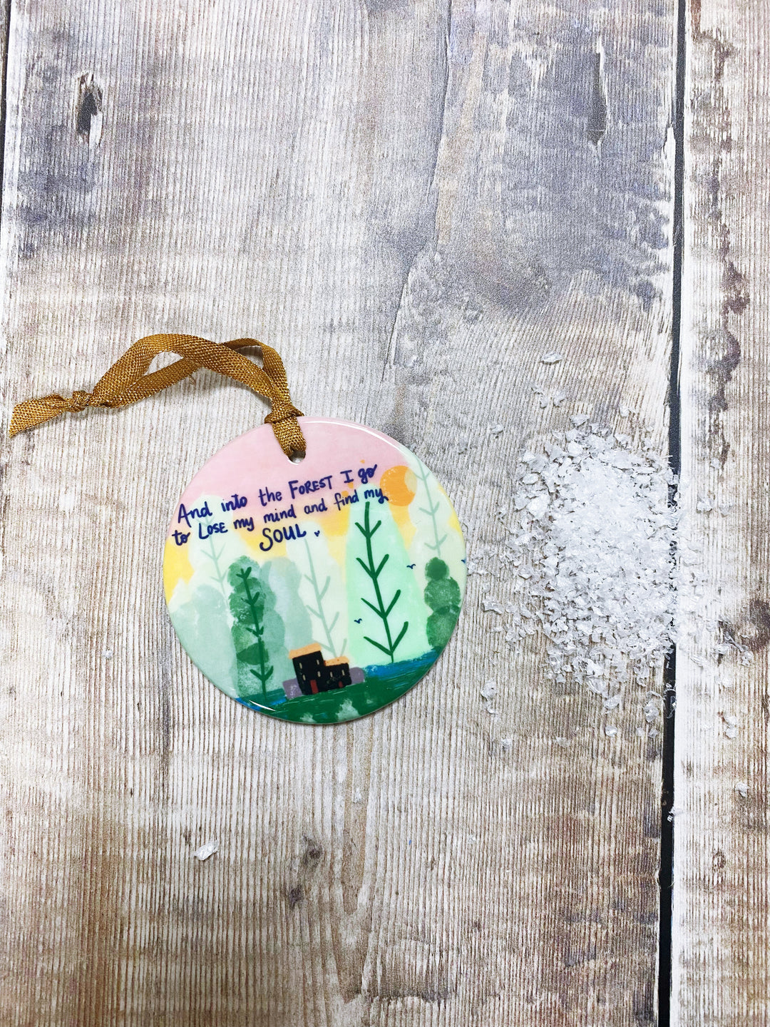 Into the Forest I Go Ceramic Circle