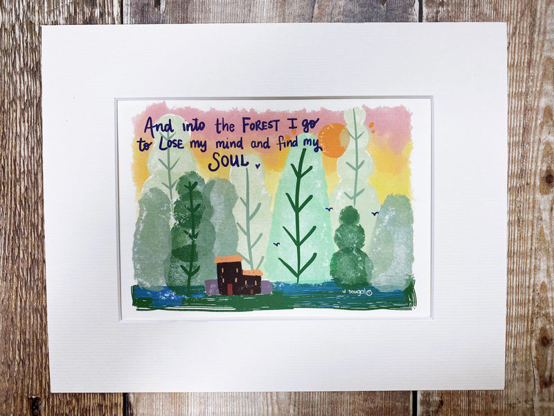 Into the Forest I Go Personalised print.