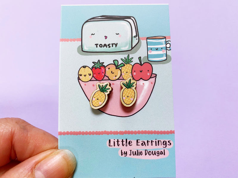 Little Peach Acrylic Earrings Hypoallergenic