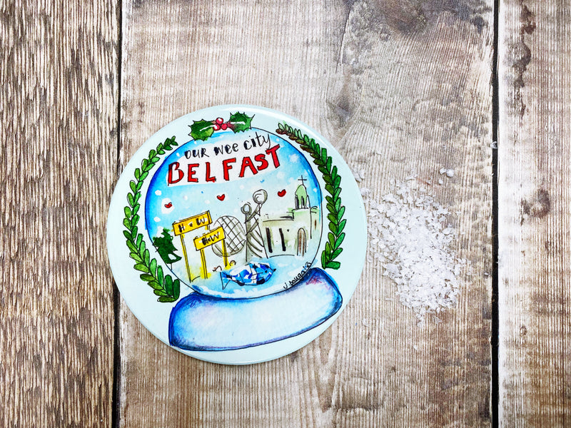 Belfast Round Ceramic Coaster