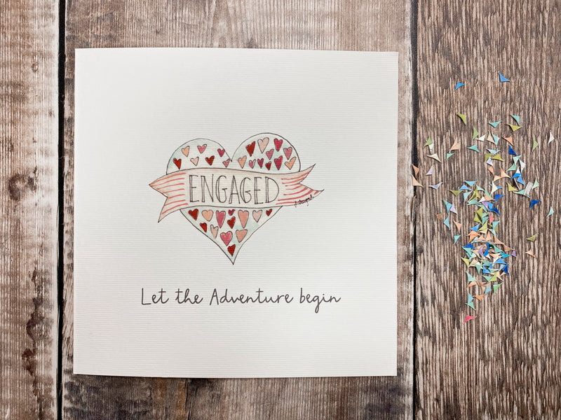 Engagement Heart Card- Personalised