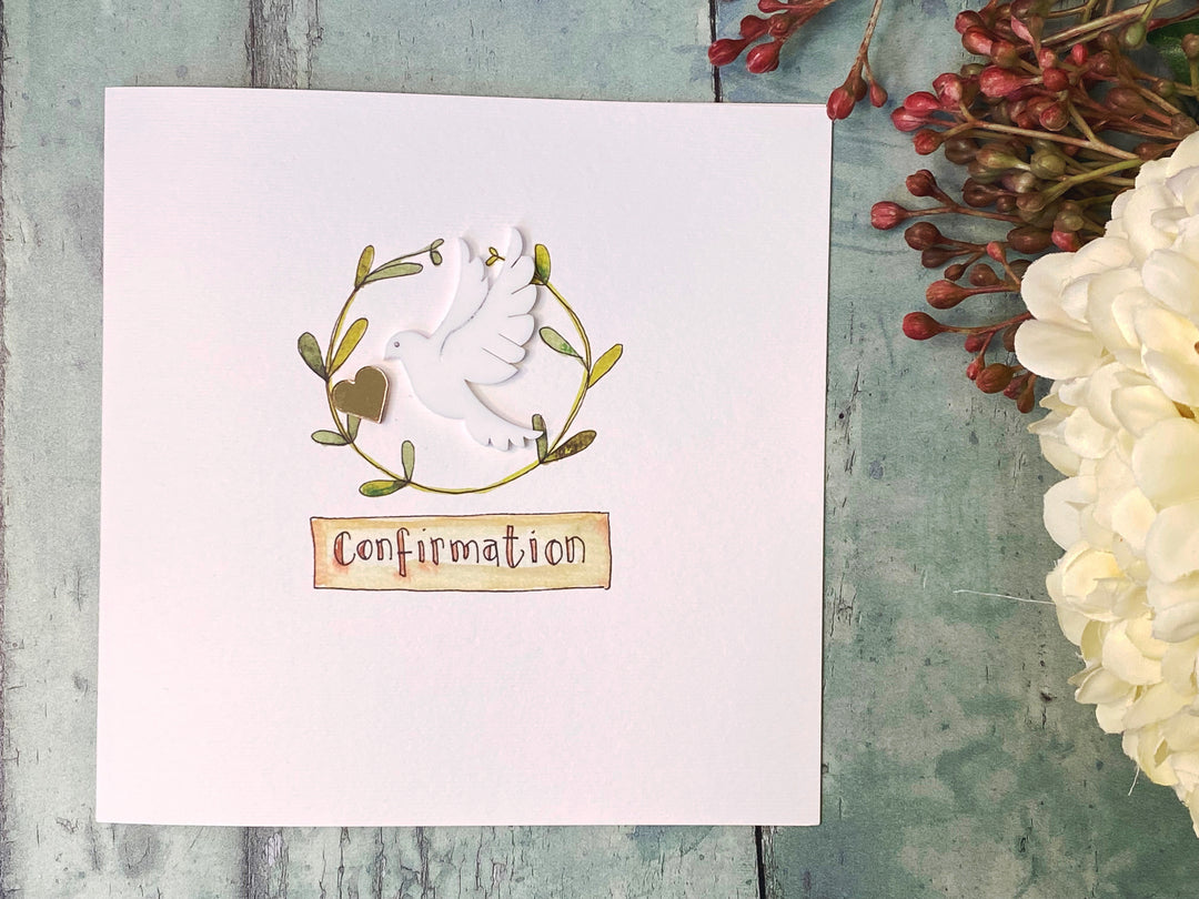 Little Dove Laser Confirmation Day Card - Personalised