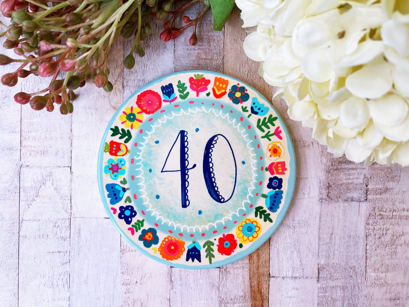 40 Round Ceramic Coaster